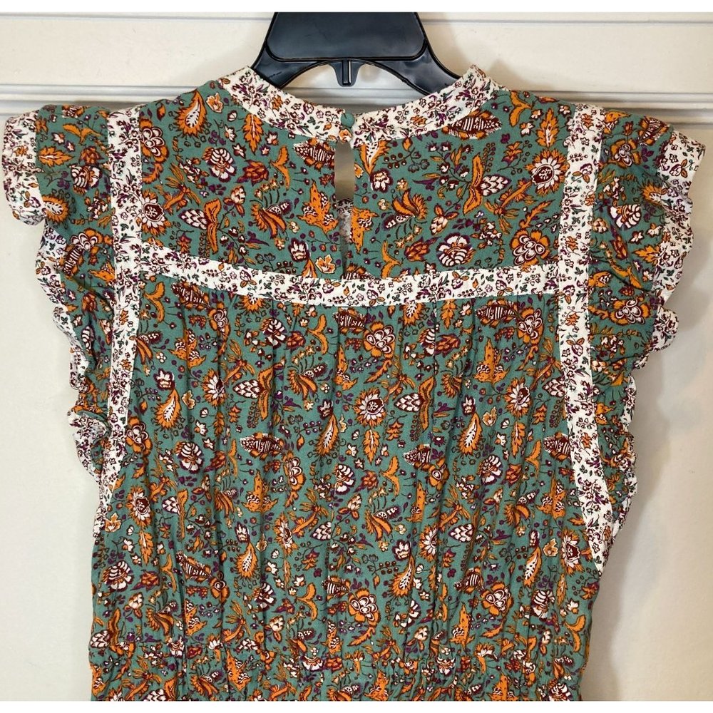 NWT Universal Thread Size Large Green Floral Cottagecore Two Pocket Cotton Dress - Picture 11 of 13
